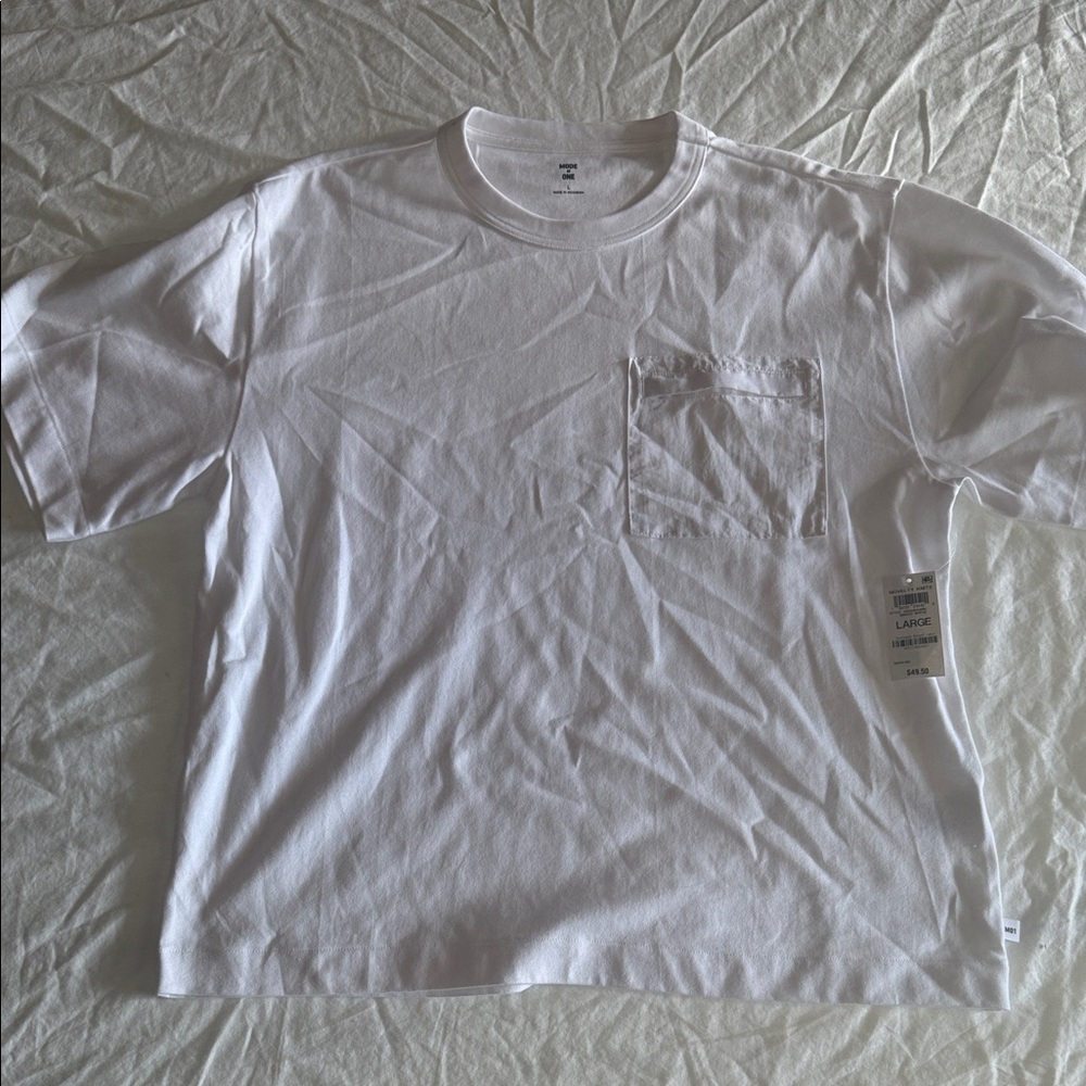 Classic White Pocket Tee for Men